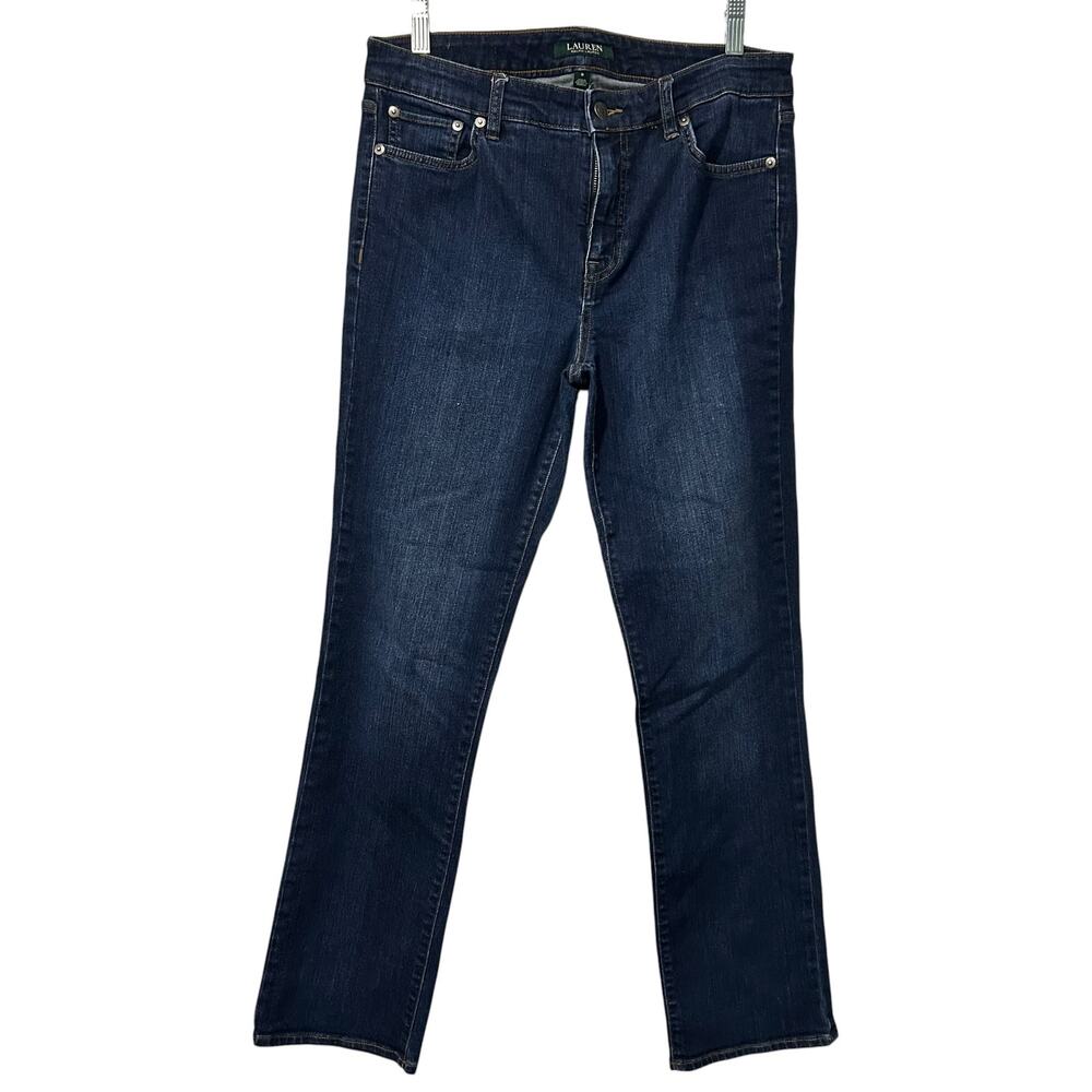 Lauren Ralph Lauren Women Jeans Premier Straight Ankle Casual Western SZ 8 Dark
